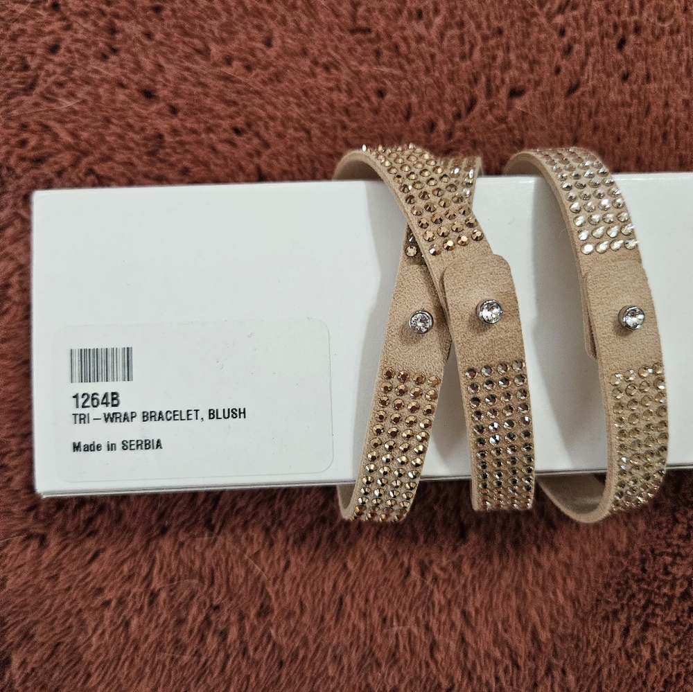 Touchstone Crystal Tri Wrap Bracelet